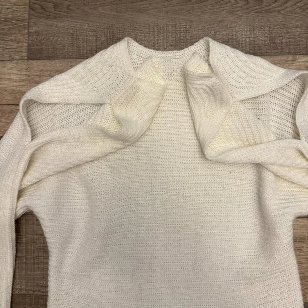 Staccato White Women's Sweater Open-Shoulder - Picture 5 of 5